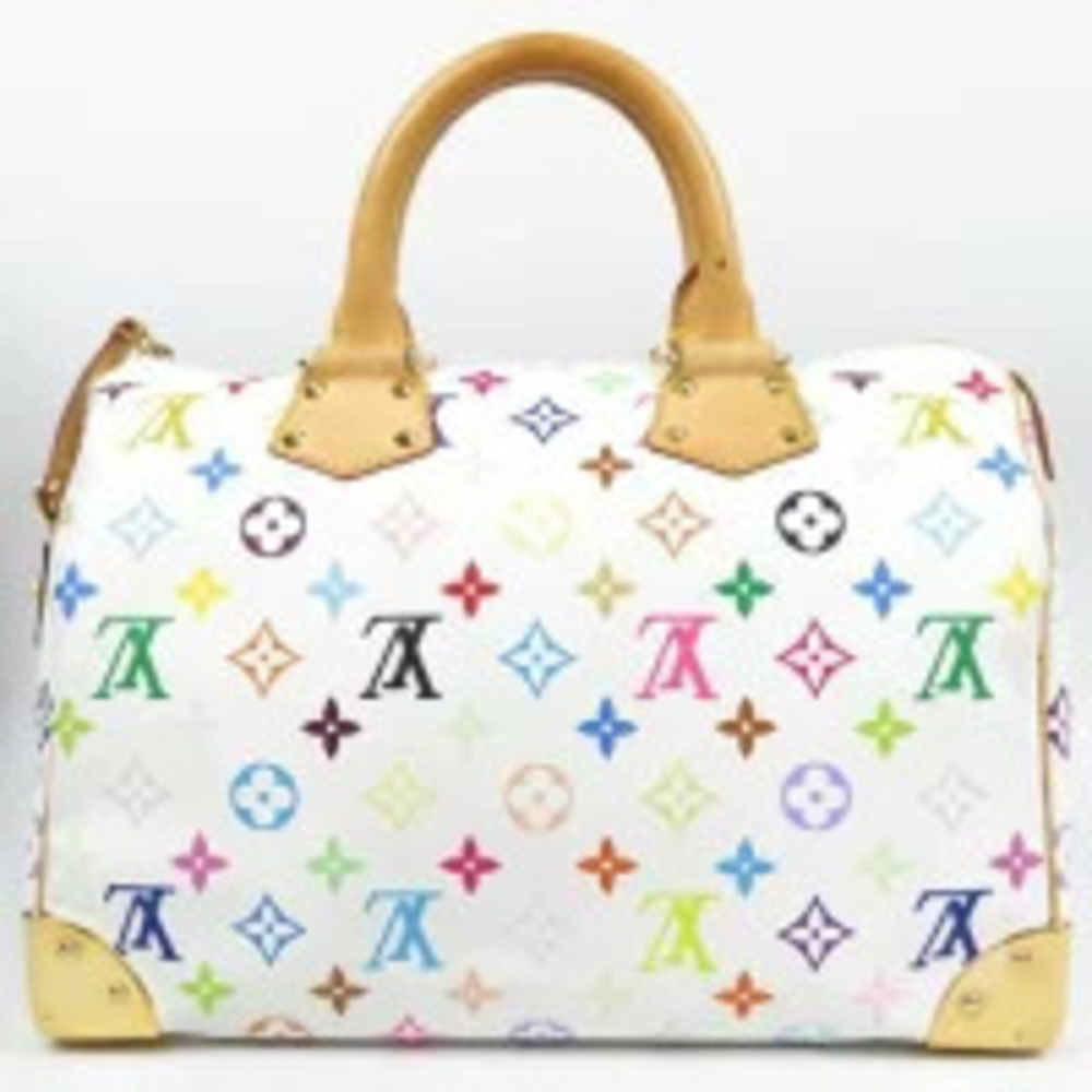Louis Vuitton Bag Boston Speedy White Multicolor White